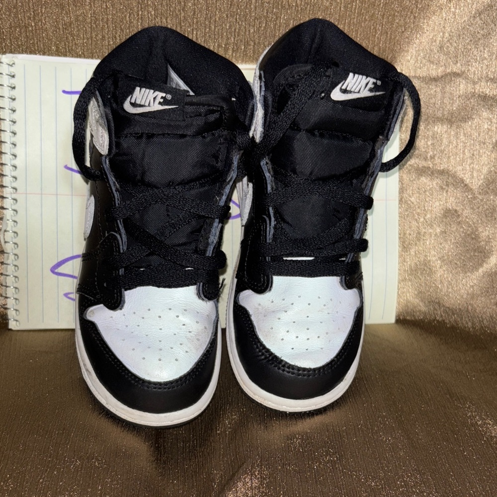 Nike Kids Black and White High-Top Sneakers
